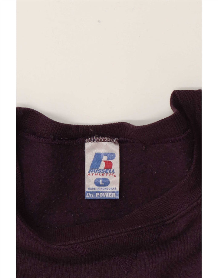 Felpa da uomo Dri-Power Russell Athletic, grande, in poliestere bordeaux