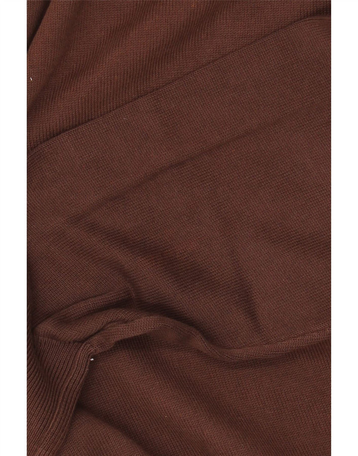 Maglione Zara da uomo con scollo a V XL in cotone marrone