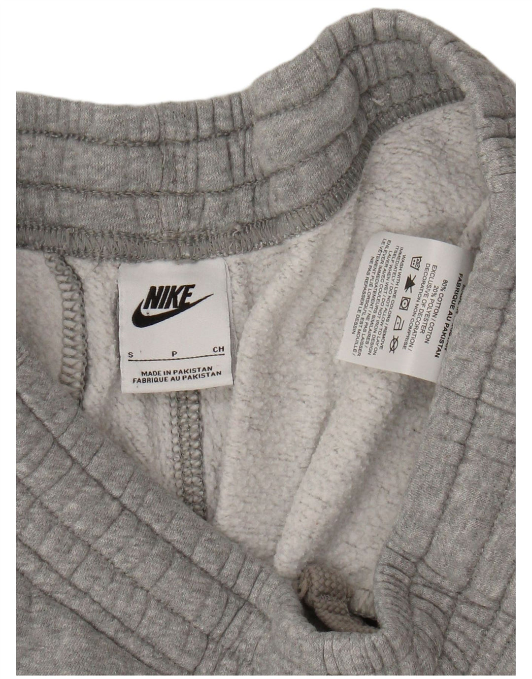 NIKE Mens Tracksuit Trousers Joggers Small  Grey Flecked Cotton