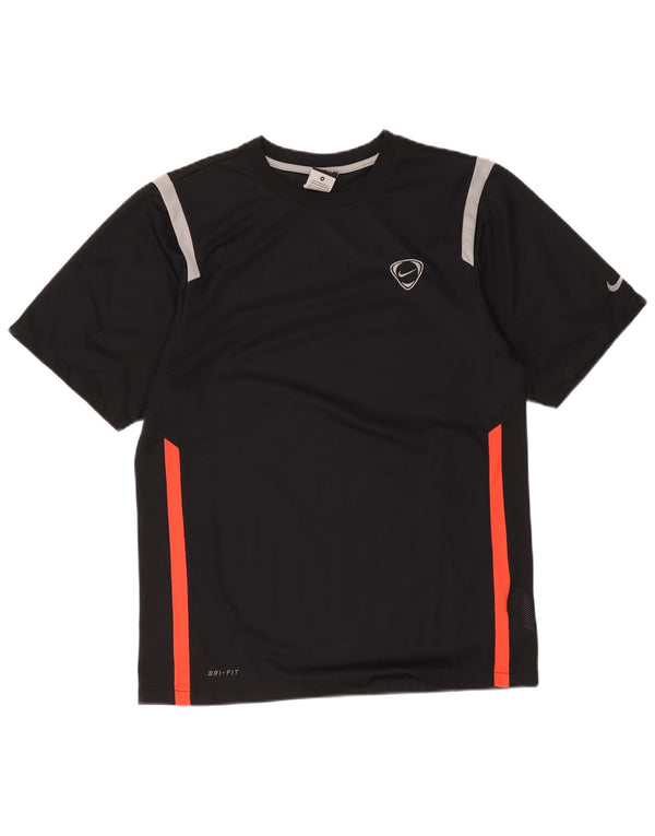 T-shirt da uomo Nike Top UK 38/40 Medium Black Colourblock poliestere sportivo