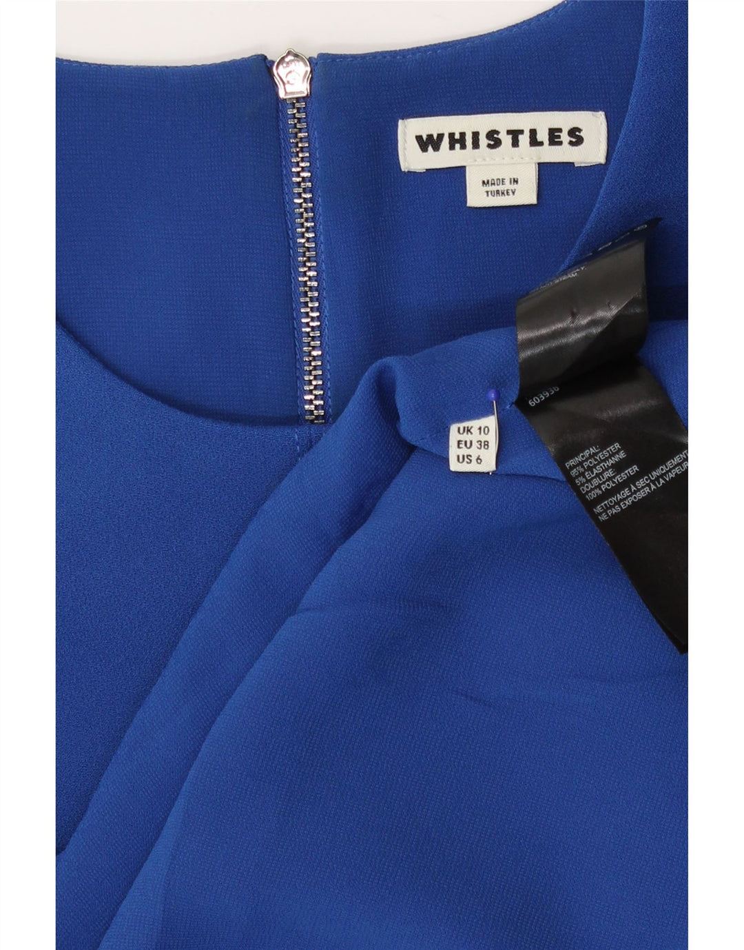 Abito a trapezio da donna Whistle UK 10 piccolo poliestere blu