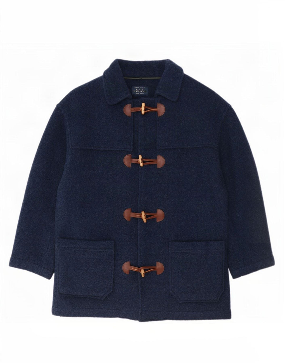 Montgomery vintage da uomo IT 50 grande in lana blu navy