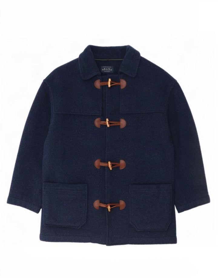 Montgomery vintage da uomo IT 50 grande in lana blu navy