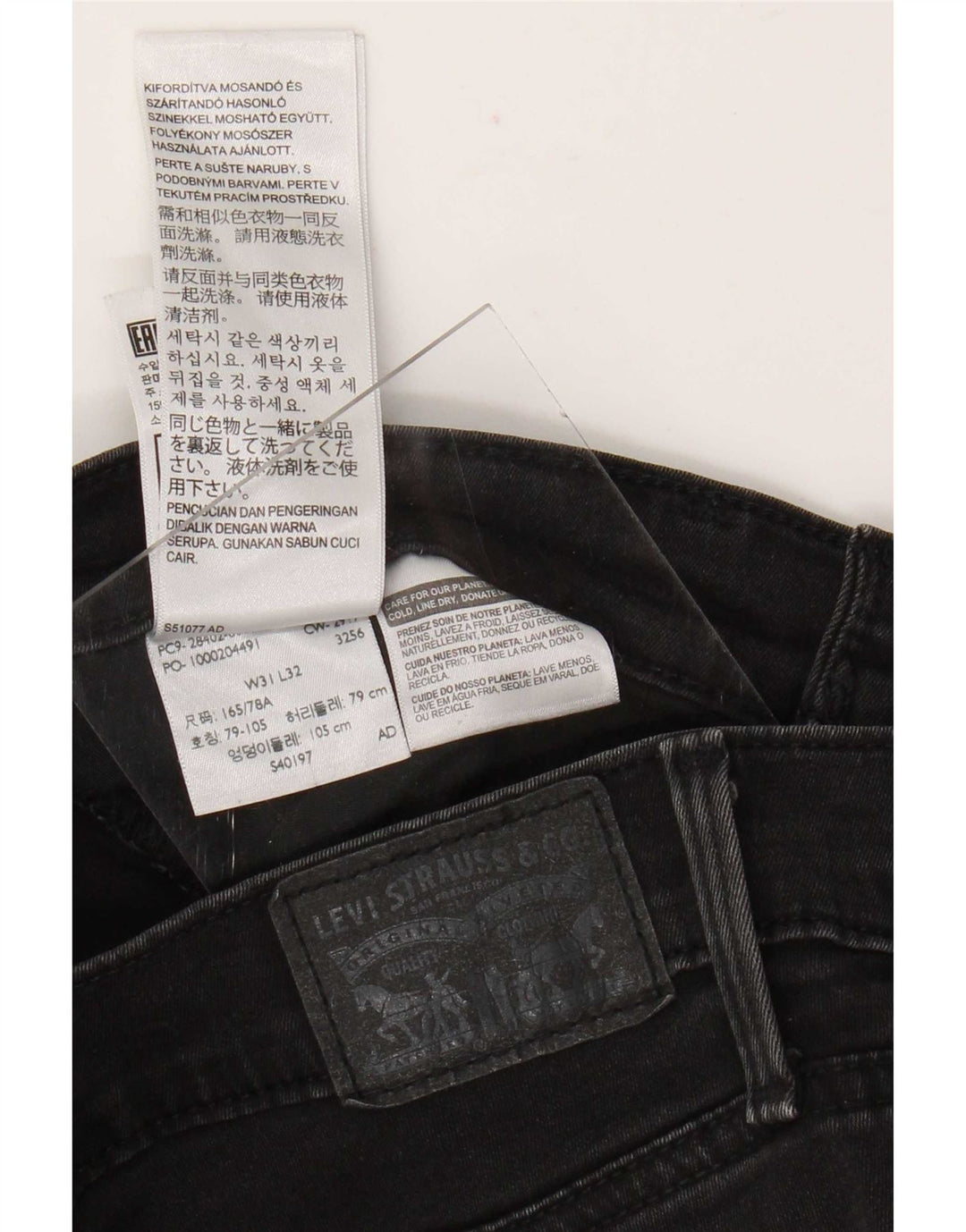 Jeans bootcut dimagranti da donna Levi's W31 L26 cotone nero
