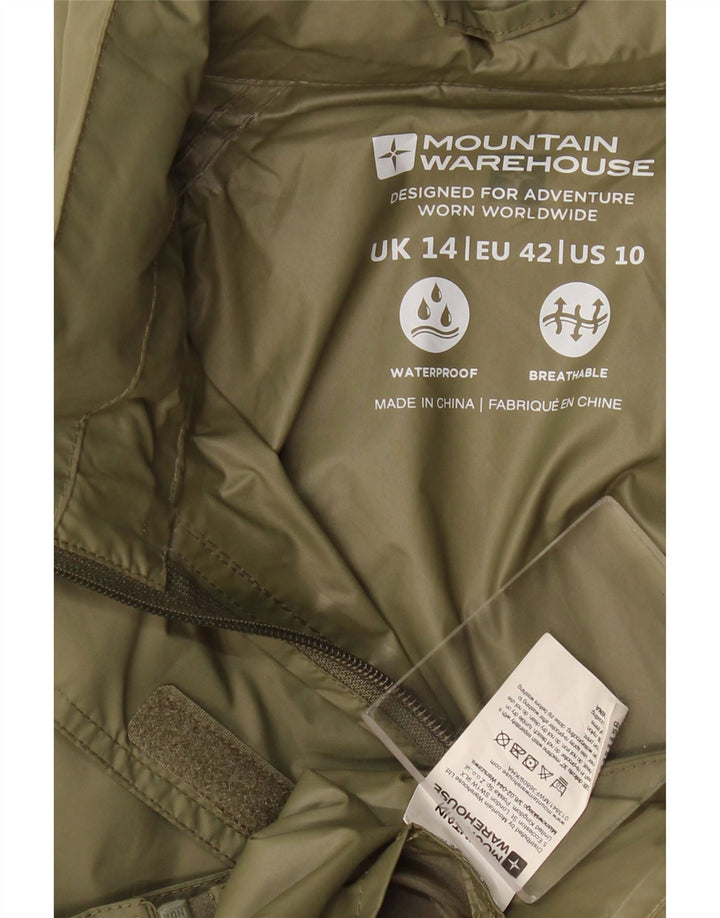 Giacca antipioggia da donna Mountain Warehouse UK 14 Large in nylon kaki