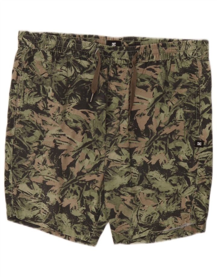 Pantaloncini sportivi DC da uomo piccoli in cotone mimetico verde
