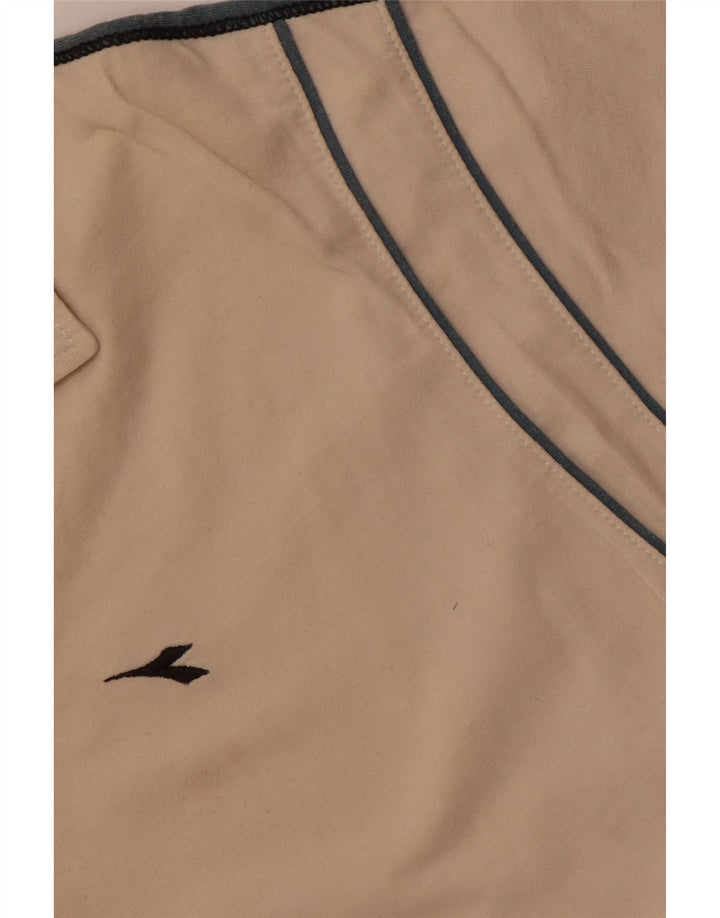 Polo DIADORA Uomo Large Beige Colorblock in cotone