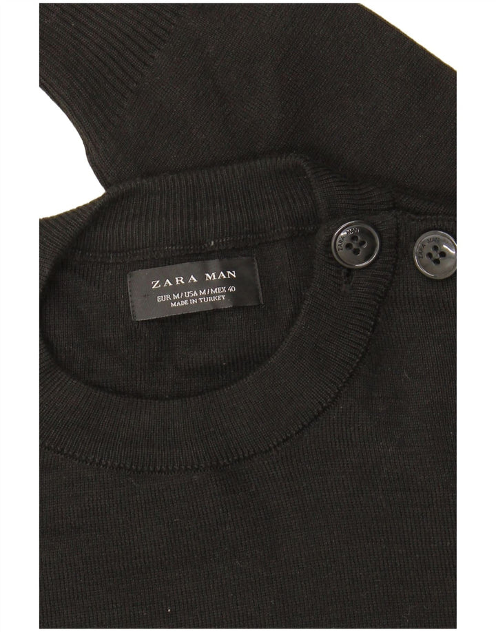 Maglione maglione girocollo da uomo Zara nero medio