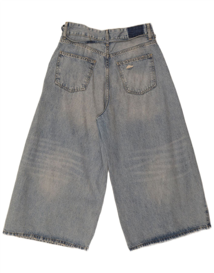 Jeans Capri a gamba larga da donna Zara EU 40 medio W30 L21 cotone blu