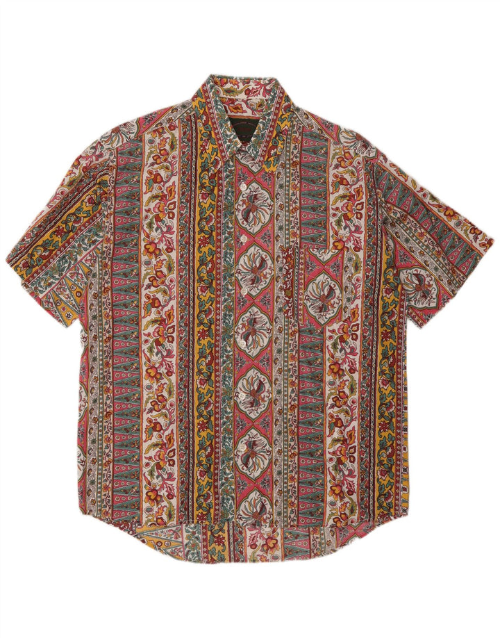 Camicia da uomo a maniche corte Sirio media floreale multicolore