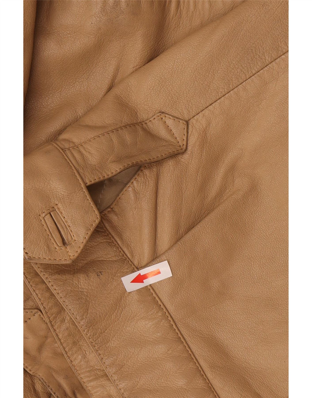 Giacca in pelle vintage da uomo IT 52 XL Beige