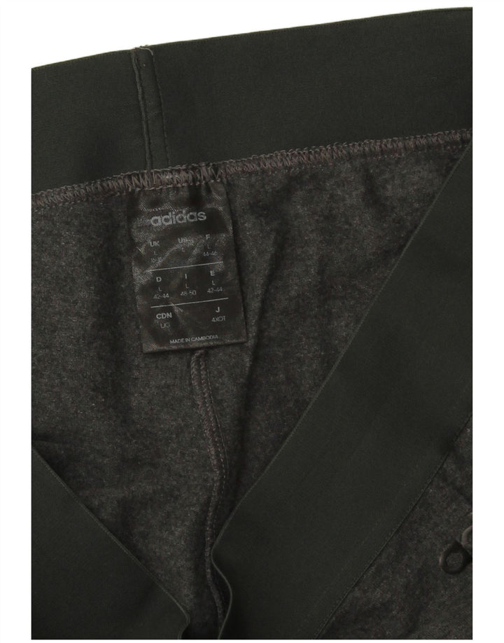 Leggings Adidas Donna UK 16/18 Grande Cotone Grigio