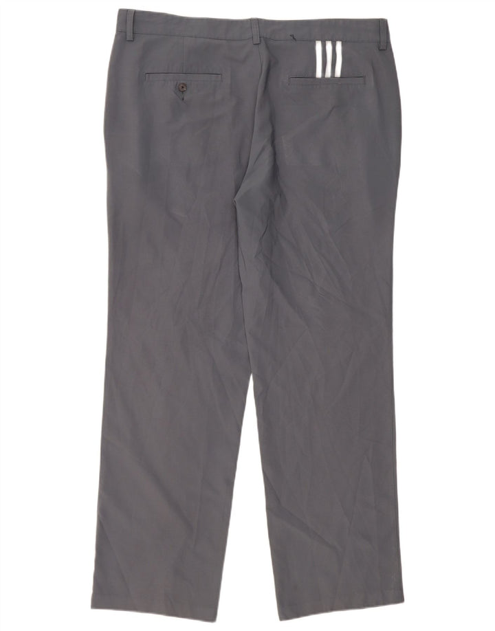 Pantaloni chino dritti Adidas Climalite da uomo W38 L32 poliestere grigio