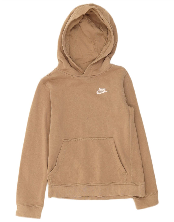 Felpa con cappuccio Nike da ragazzo, 10-11 anni, cotone beige medio
