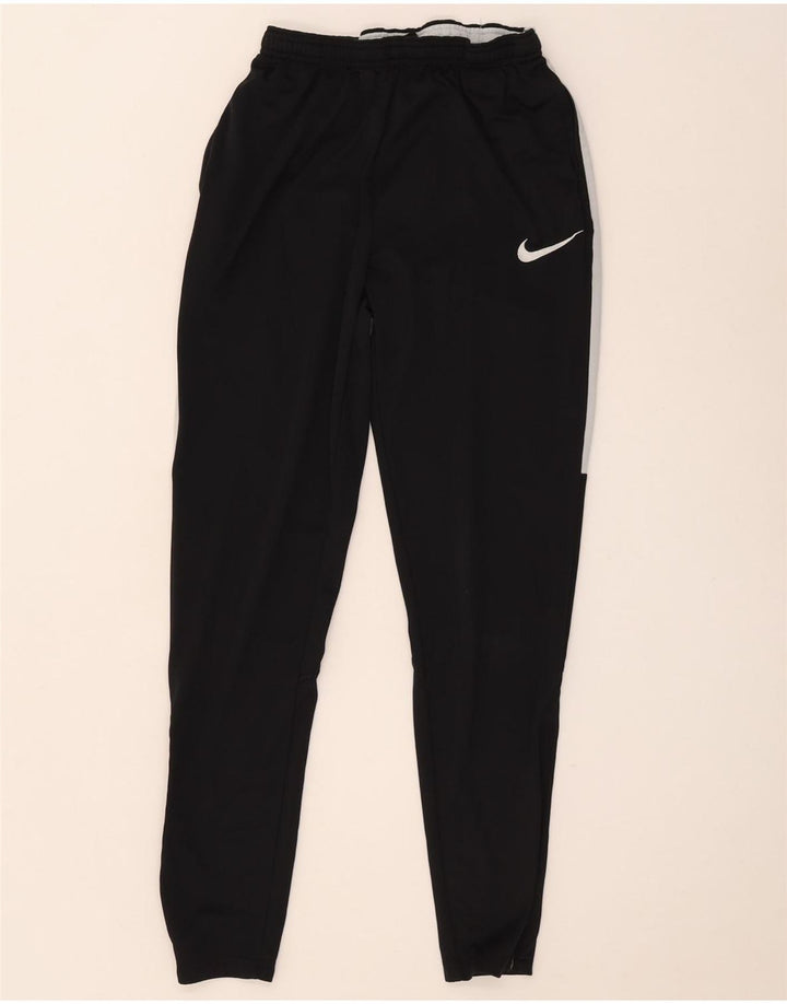 Pantaloni da tuta Nike Dri Fit da uomo, piccoli, in poliestere color block nero