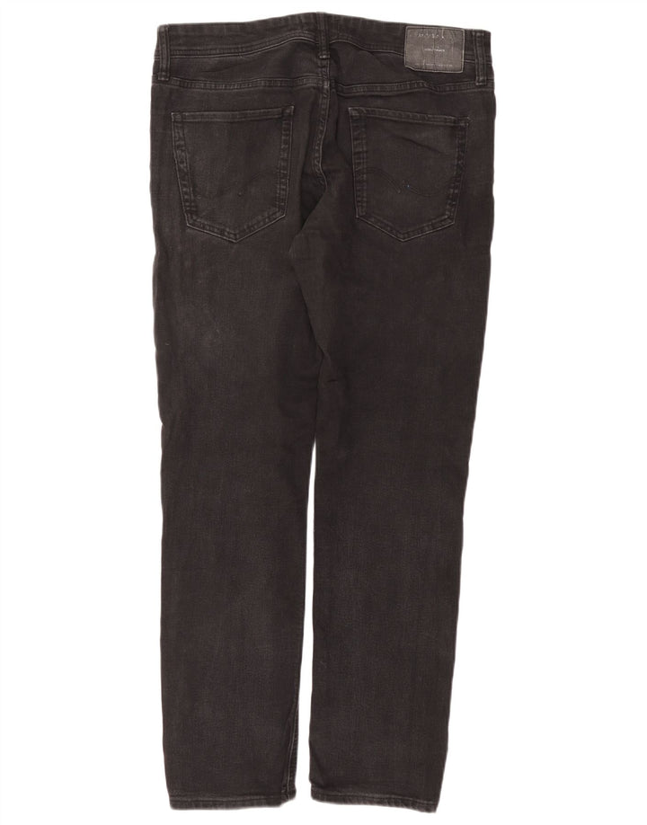 Jack & Jones Uomo GLENN Slim Jeans W34 L32 Cotone Grigio