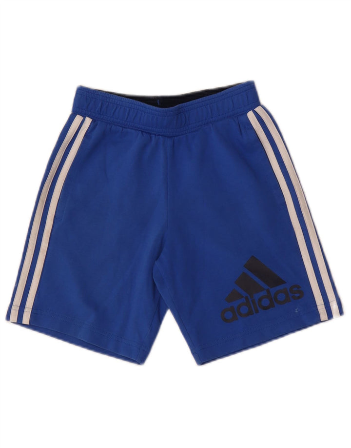 Pantaloncini sportivi Adidas da ragazzo 9-10 anni piccoli in cotone blu