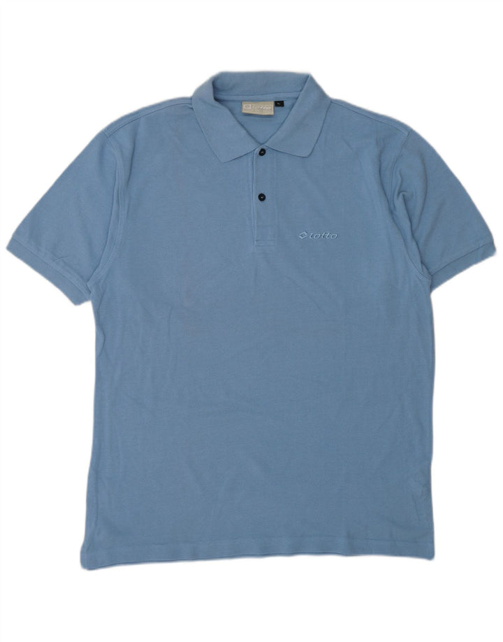 Polo da uomo LOTTO Large in cotone blu