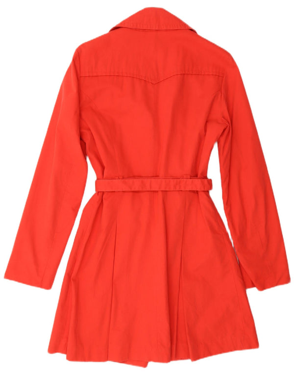 Trench Donna Benetton IT 44 Rosso Medio Cotone