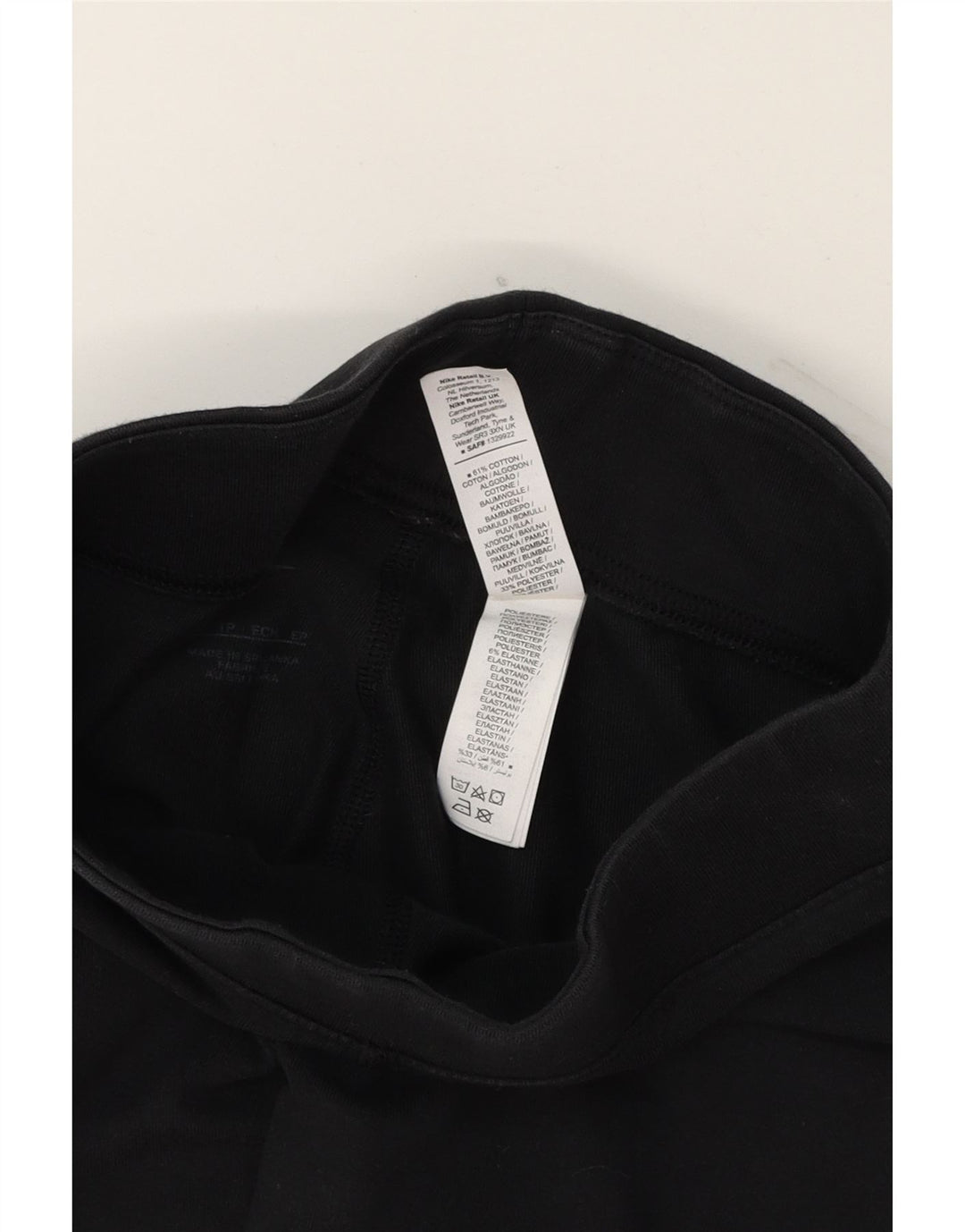 NIKE Womens Graphic Leggings UK 6 XS Black Polyester Vintage Nike and Second-Hand Nike from Messina Hembry 