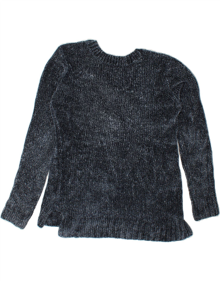 ORVIS Womens Oversized V-Neck Jumper Sweater UK 6 XS Navy Blue Wool Vintage Orvis and Second-Hand Orvis from Messina Hembry 