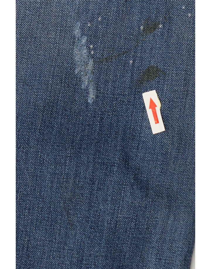 Jeans dritti invecchiati da uomo Diesel W34 L34 in cotone blu