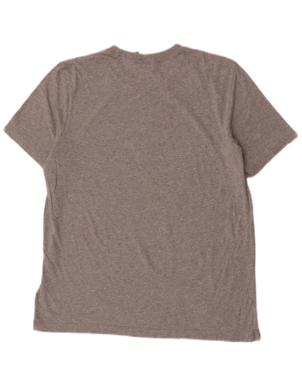 T-shirt grafica regolare da uomo a maniche corte Adidas Top grande in cotone grigio
