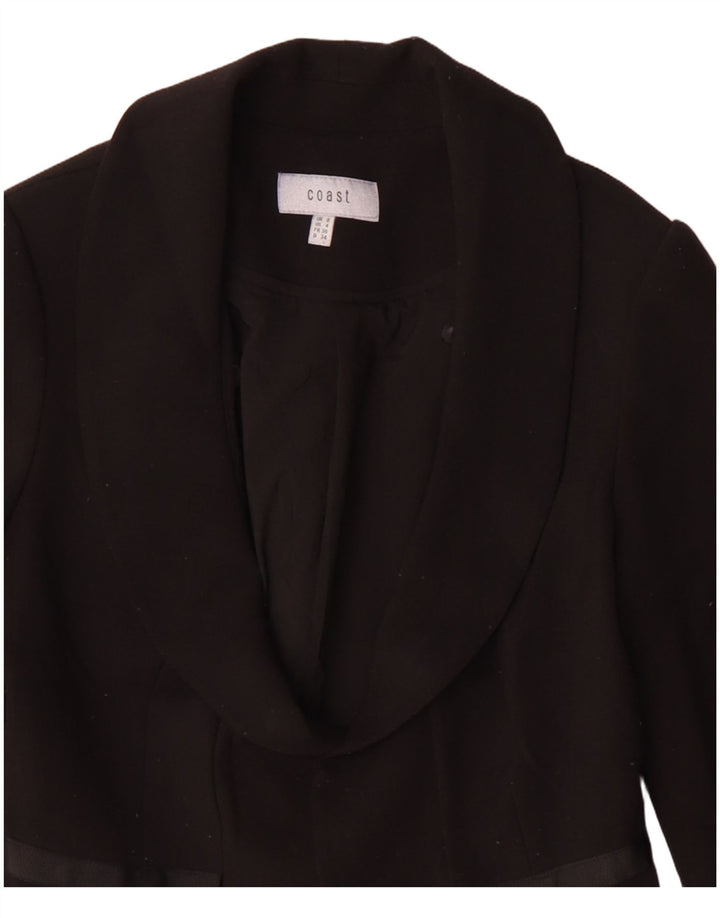 Giacca blazer aperta da donna Coast UK 8 piccola in poliestere nero