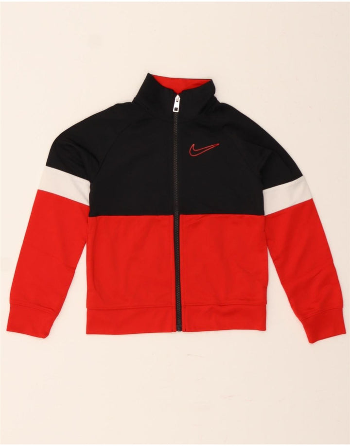 NIKE Boys Tracksuit Top Jacket 6-7 Years Large  Red Colourblock Polyester Vintage Nike and Second-Hand Nike from Messina Hembry 
