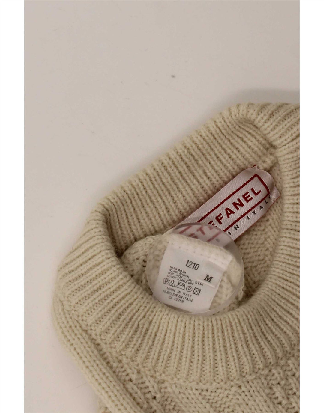 Maglione da uomo girocollo Stefanel in lana beige medio