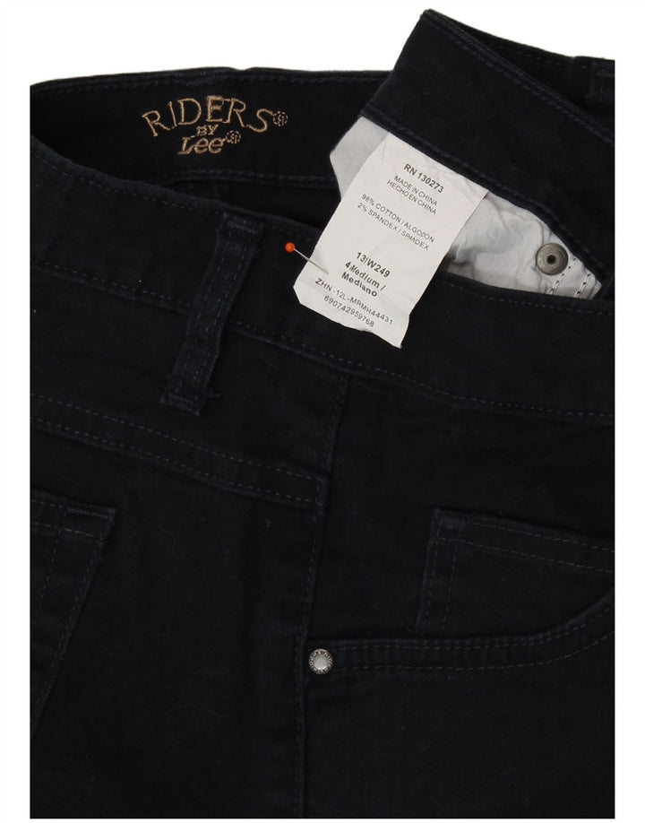Jeans LEE Riders Capri da donna US 4 Small W27 L18 Blu Navy Cotone