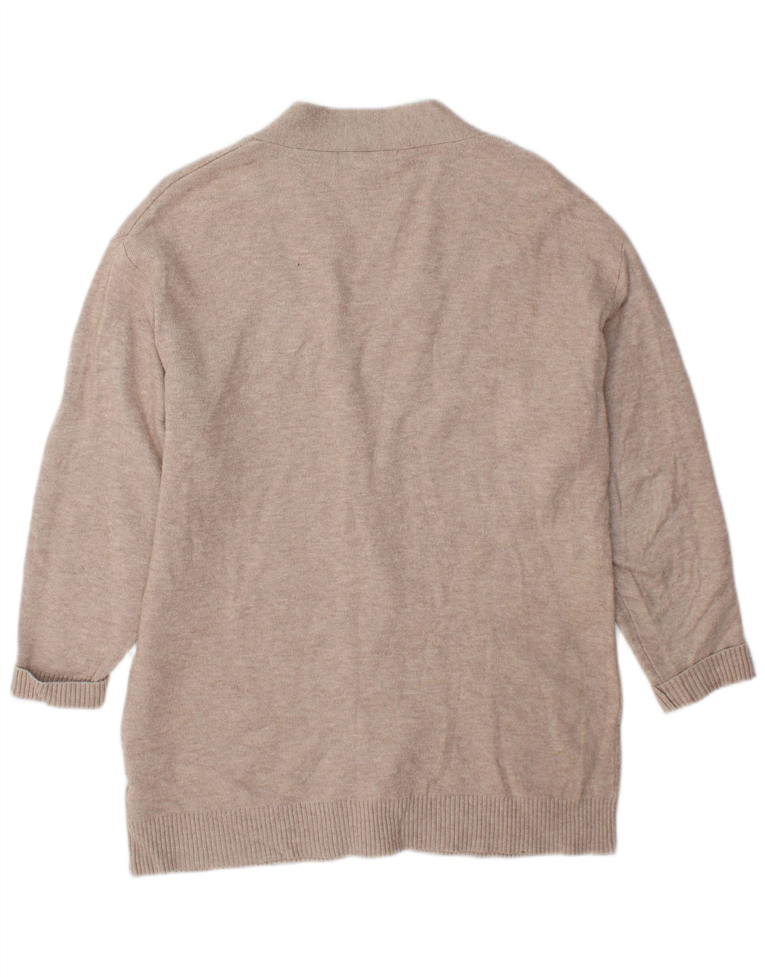 Maglione cardigan oversize da donna Marks & Spencer UK 10 Small Beige Viscosa