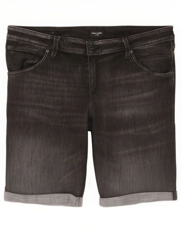 Pantaloncini di jeans da uomo Jack & Jones XL W40 cotone grigio