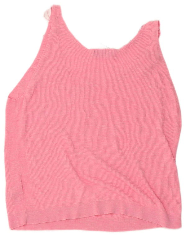 Canotta corta da donna Marks & Spencer UK 18 XL Acrilico rosa
