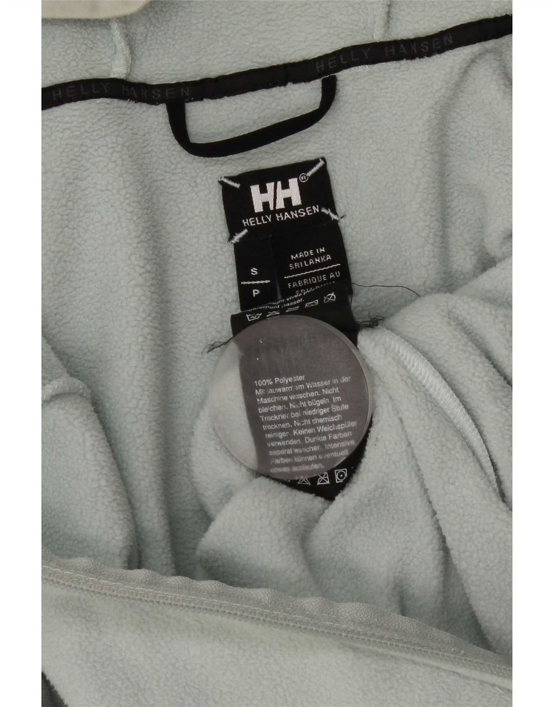 Giacca in pile con cappuccio corta da donna Helly Hansen UK 10 piccola poliestere blu