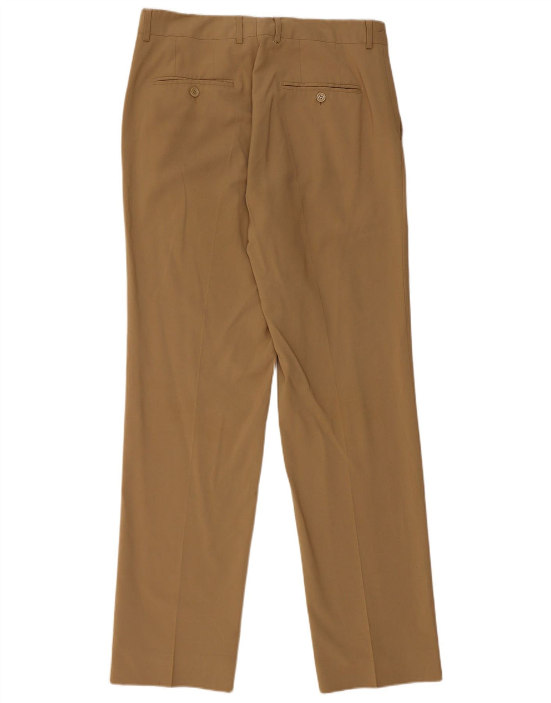 Pantaloni da abito dritti da uomo ZARA EU 42 Large W32 L32 Poliestere beige