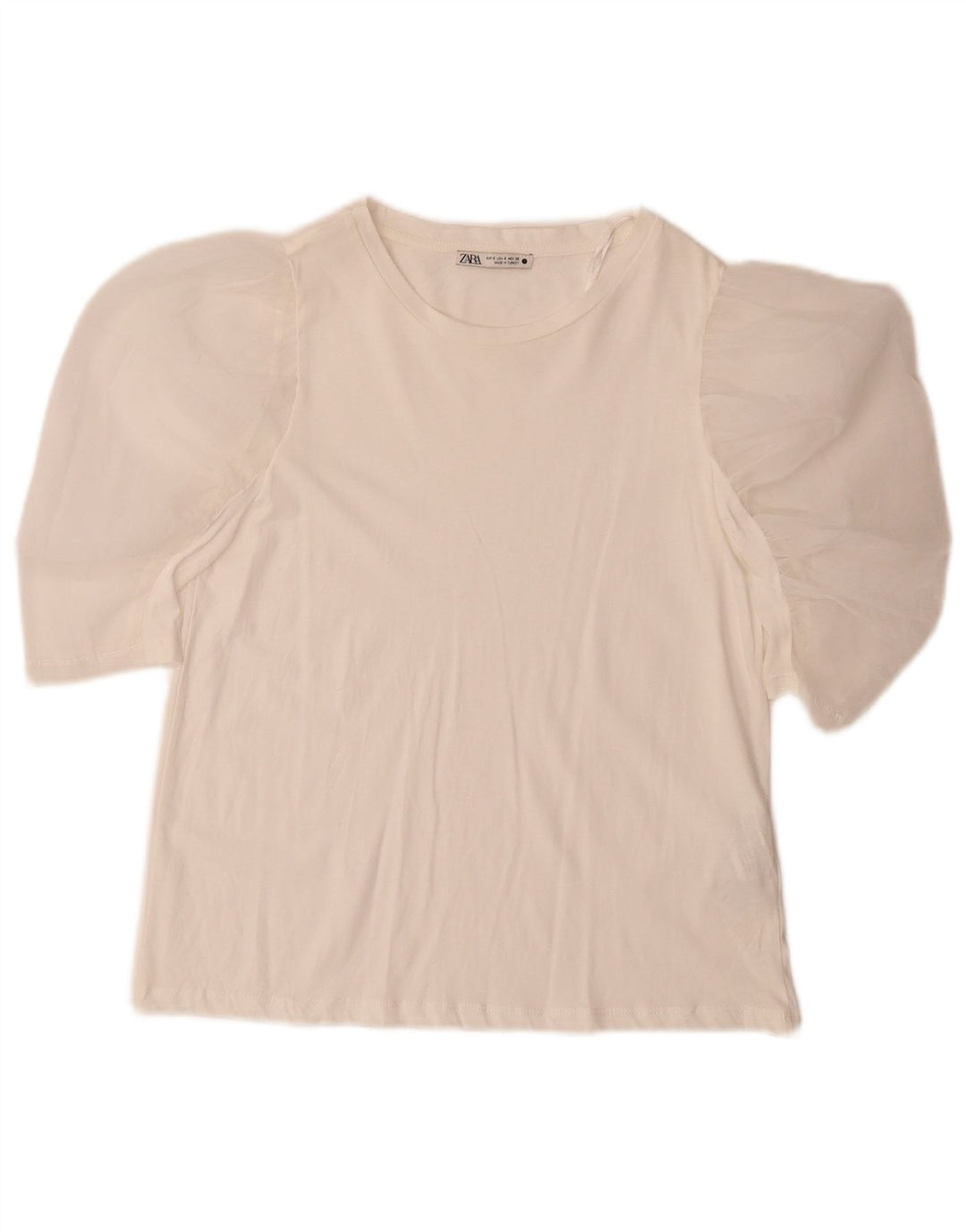 Camicetta da donna Zara Top UK 10 piccola in cotone bianco