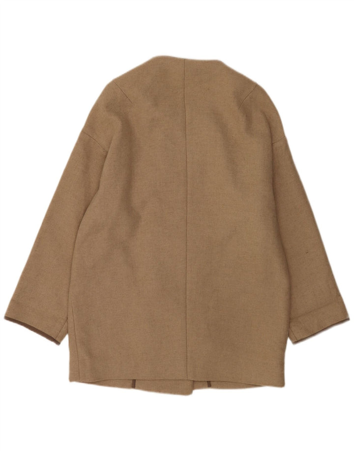 French Connection Womens Oversized Overcoat UK 10 Small Beige Wool