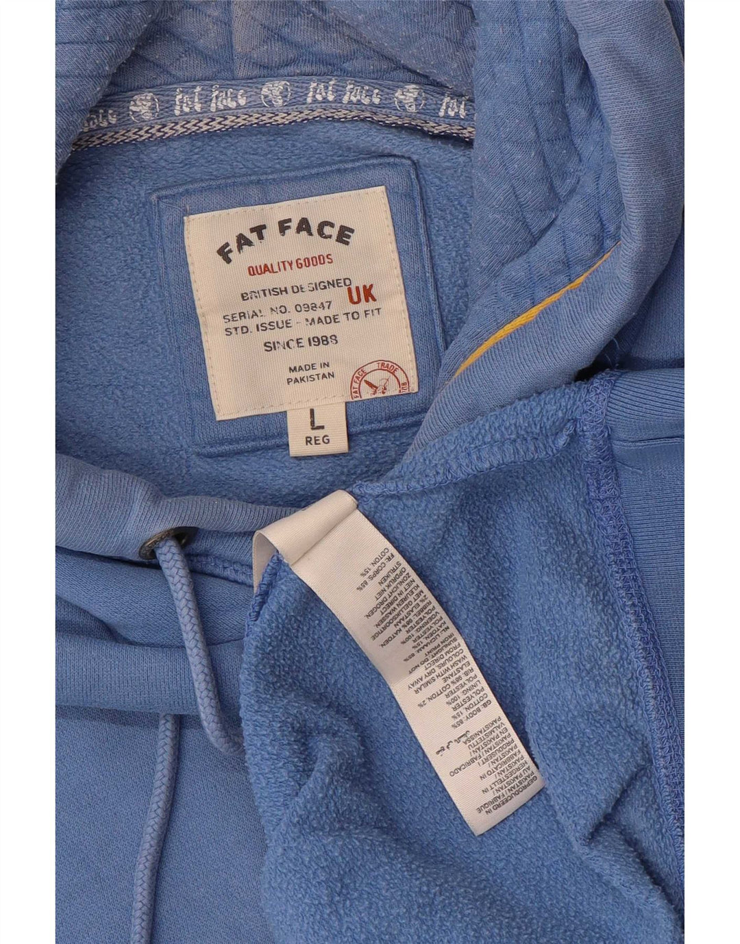 Felpa con cappuccio da uomo Fat Face, grande, in cotone blu