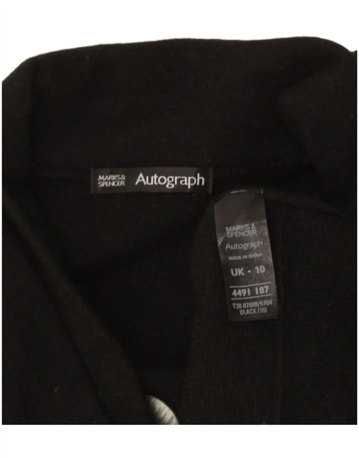Maglione cardigan autografo da donna Marks & Spencer UK 10 piccolo nero