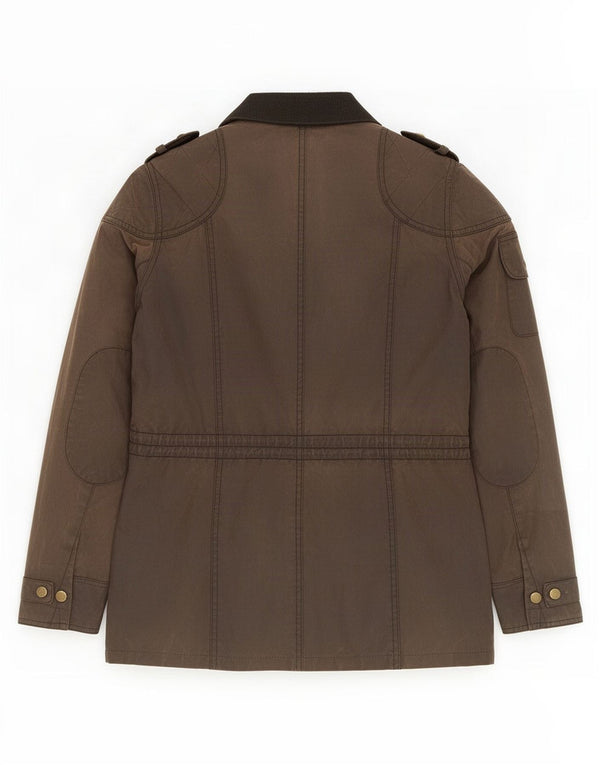 Giacca da donna in cotone cerato Barbour UK 10 piccola marrone