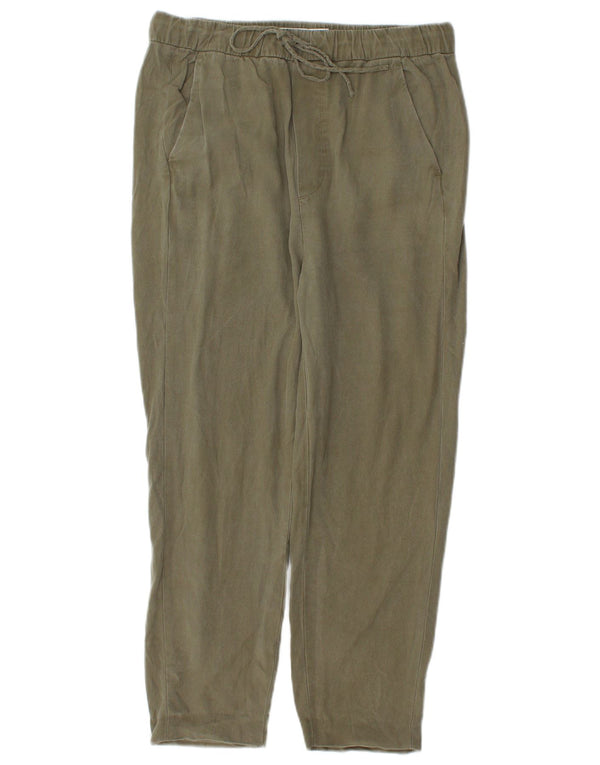 Pantaloni chino a vita alta da donna Zara piccoli W26 L25 verdi