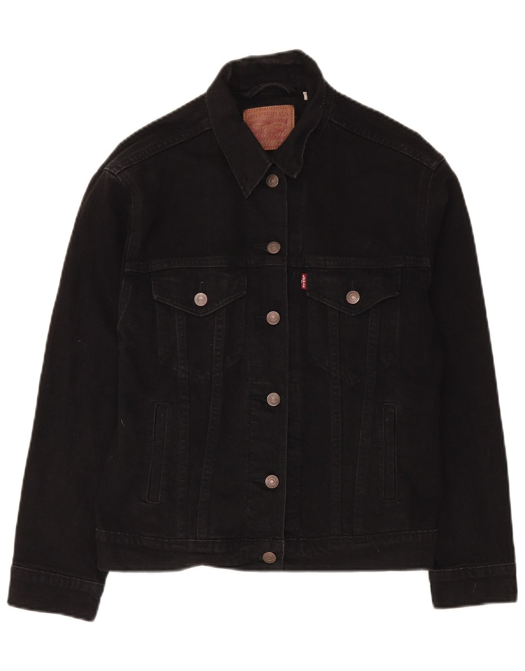 Giacca in denim da donna Levi's UK 14 cotone nero medio