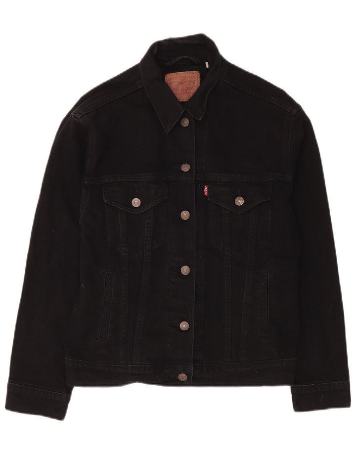 Giacca in denim da donna Levi's UK 14 cotone nero medio