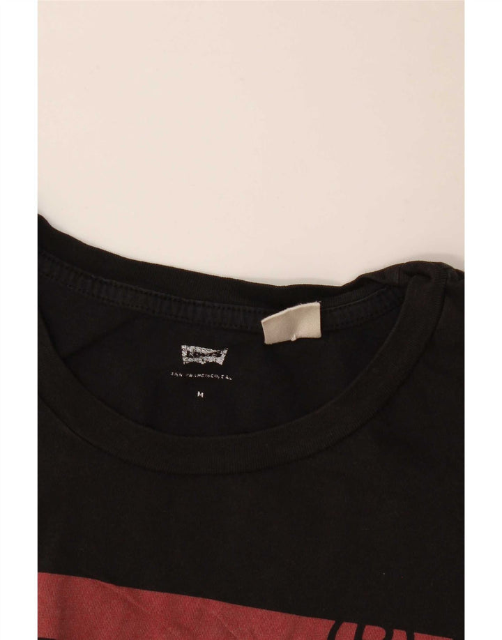T-shirt grafica da donna Levi's Top UK 12 Medium Nero