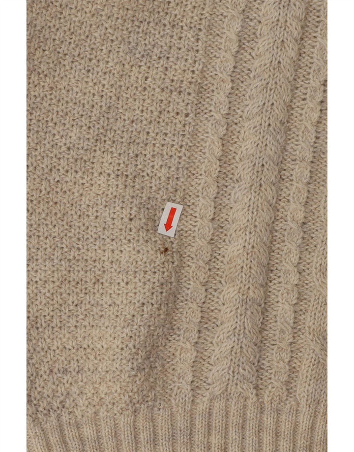 Maglione maglione con scollo a V da donna LES COPAINS UK 16 Large Grigio