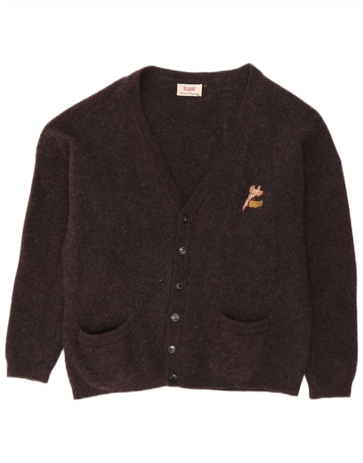 Maglione cardigan da uomo Sisley grande lana vergine grigia
