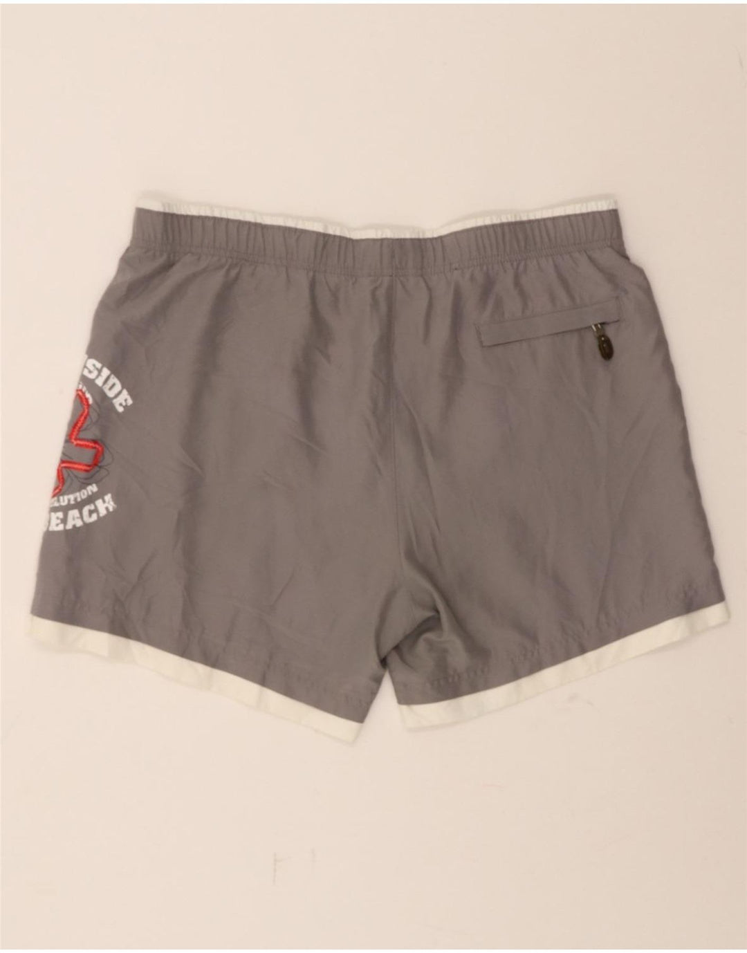 FILA Mens Graphic Swimming Shorts Large  Grey Polyester Vintage Fila and Second-Hand Fila from Messina Hembry 