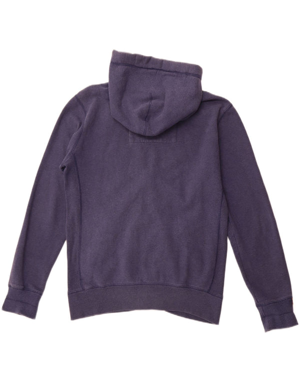 Felpa con cappuccio e zip grafica da uomo Superdry XL in cotone blu navy