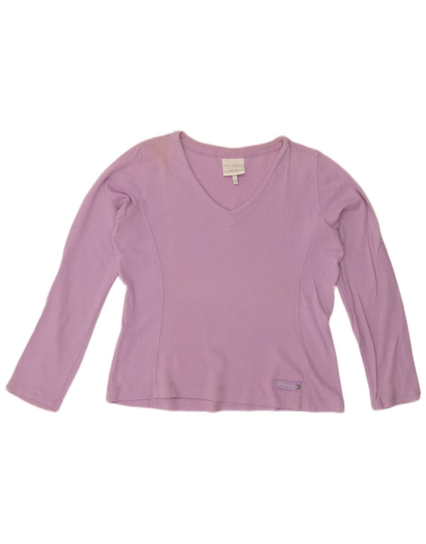 CHAMPION Top da donna a vestibilità comoda a maniche lunghe UK 14 Viola medio